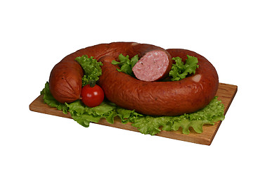 Image showing Sausage on the board.