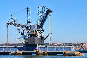Image showing Harbor crane