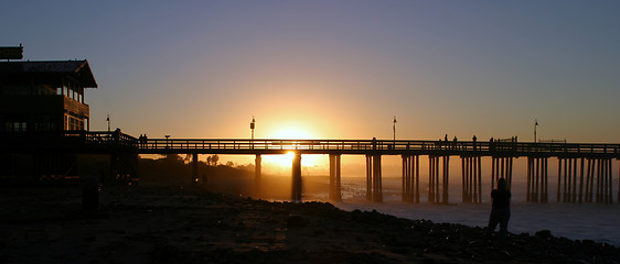 Image showing Ocean Wave Storm Pier