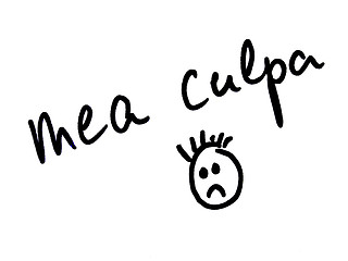 Image showing mea culpa