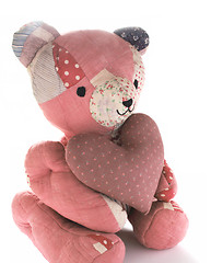 Image showing quilt bear with calico heart