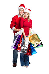 Image showing Christmas shopping couple