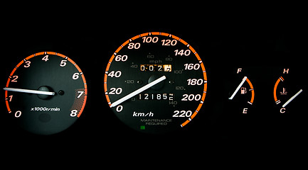 Image showing Detail: Glowing Dashboard