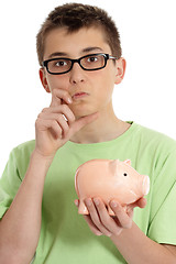 Image showing Boy savings dilemma