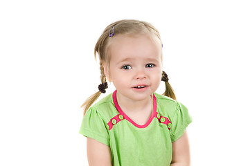 Image showing A little girl in studio