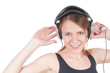 Image showing Woman and headphone