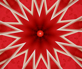 Image showing red and white star abstract