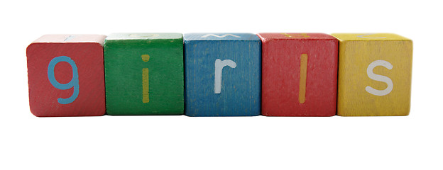 Image showing girls in block letters