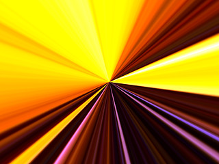 Image showing tunnel of yellow light