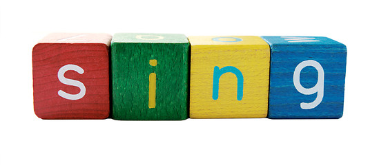 Image showing the word sing in block letters