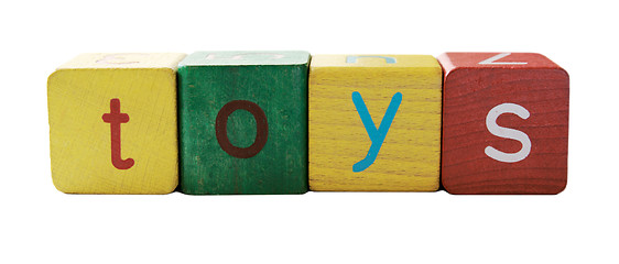 Image showing toys in block letters