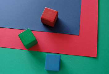 Image showing rgb blocks and papers