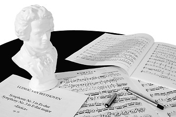 Image showing Composer at Work (Black and White)