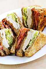 Image showing Club sandwich