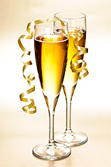 Image showing Champagne glasses