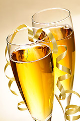 Image showing Champagne glasses