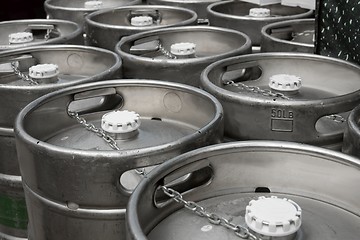 Image showing Beer barrels