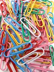 Image showing Colourful Paper Clips