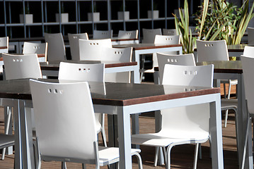 Image showing Organized Tables, Valencia, Spain, March 2007