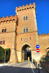 Image showing Town of Bolgheri, Tuscany, Italy, March 2007