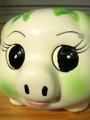 Image showing cute porcelain piggy bank