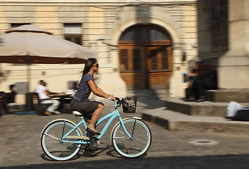 Image showing Urban bicycle ride