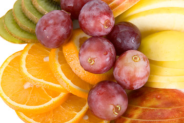 Image showing Healthy fresh fruits background