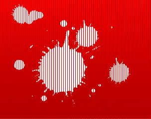 Image showing blot on red striped background