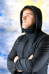 Image showing man at sky 