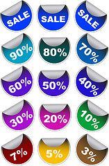 Image showing Vector discount stickers