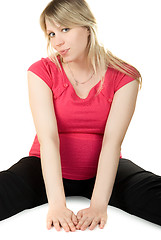 Image showing pregnant sitting woman