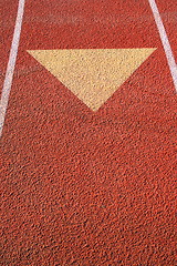 Image showing Arrow on a Running Lane