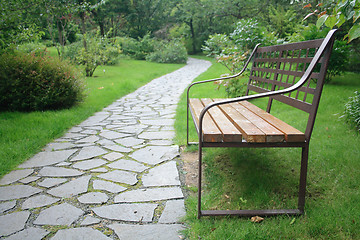 Image showing bench in the park 