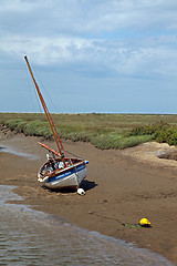 Image showing Beached boat.