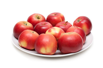 Image showing Red apple on plate