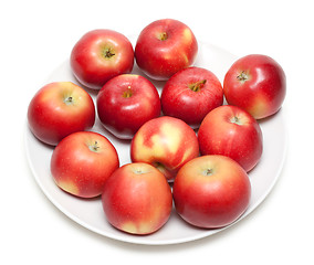 Image showing Red apple on plate