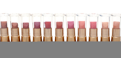 Image showing Lipstick in plastic case in line