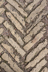 Image showing Stone pattern on land roadway