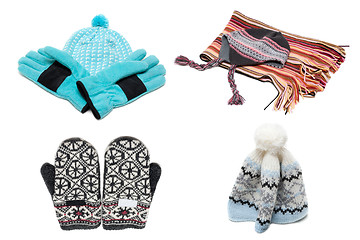 Image showing Gloves, mittens scarf and nodding