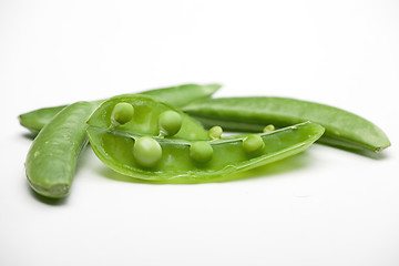 Image showing Peas in a pod