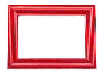 Image showing Red wooden frame