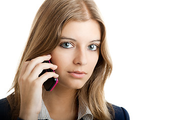 Image showing Business woman using a cell phone