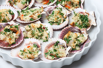 Image showing Cooked scallops