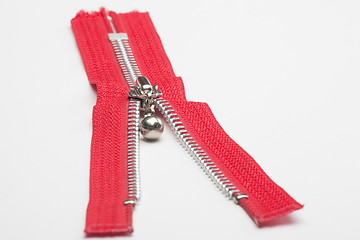 Image showing Red zipper