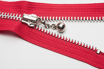 Image showing Red zipper