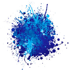 Image showing blue ink splat