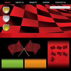 Image showing formula racing red web
