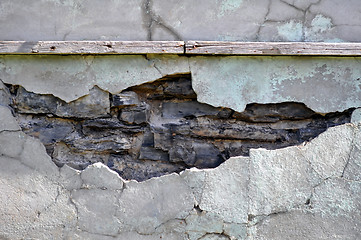 Image showing Cracked wall