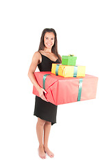 Image showing Woman with present