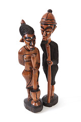 Image showing Gambian wood carving.